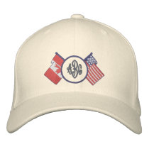Canada - US- Monogram Hat embroidered hats
