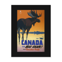 Canada Vintage Travel Poster on Cards, Postcards