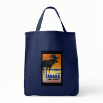 Canada Vintage Travel Poster on Cards, Postcards Bag