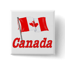 Canada Waving Flag Button