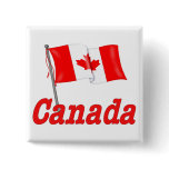 Canada Waving Flag Button