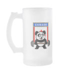 This cute bodybuilding panda loves weightlifting. He stands in front of a large flag of Canada. Look how easy he lifts that heavy barbell loaded with weight plates. This design is too cute. Great gifts here for anyone from Canada who loves weightlifting.