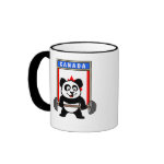 This cute bodybuilding panda loves weightlifting. He stands in front of a large flag of Canada. Look how easy he lifts that heavy barbell loaded with weight plates. This design is too cute. Great gifts here for anyone from Canada who loves weightlifting.
