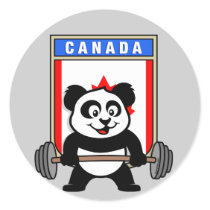 Canada Weightlifting Panda stickers by cuteunion Canada Weightlifting Panda stickers