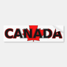 Canada with Leaf Bumper Sticker