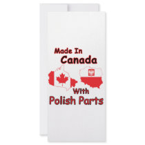 Canada With Polish Parts Personalized Rack Card