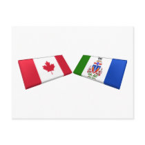 Canada & Yukon Territory Flag Tiles Post Cards