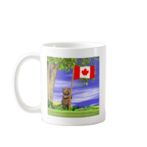 Canadian Beaver and Flag Mug