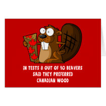 Canadian Beaver Greeting Card