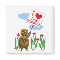 Canadian Beaver Loves New Brunswick magnets by canadianpeer Canadian Beaver Loves New Brunswick magnets