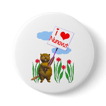 Canadian Beaver Loves Nunavut buttons