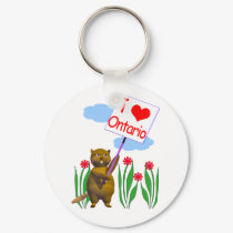 Canadian Beaver Loves Ontario keychains by canadianpeer Canadian Beaver Loves Ontario keychains