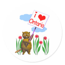 Canadian Beaver Loves Ontario stickers by canadianpeer Canadian Beaver Loves Ontario stickers