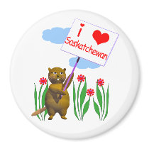 Canadian Beaver Loves Saskatchewan magnets by canadianpeer Canadian Beaver Loves Saskatchewan magnets
