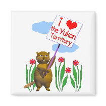 Canadian Beaver Loves the Yukon magnets by canadianpeer Canadian Beaver Loves the Yukon magnets
