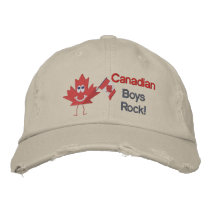Canadian Boys Rock embroidered hats