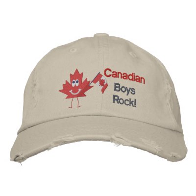 Canadian Boys Rock Embroidered Baseball Cap by CanadianGear
