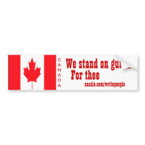 canadian bumper stickerswe stand on guard