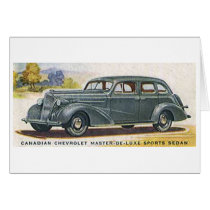 Canadian Chevrolet Master de Luxe Sports Sedan cards by vintagegiftmall Canadian Chevrolet Master de Luxe Sports Sedan cards