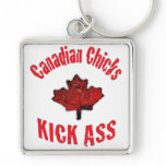 Canadian Chicks Kick Ass Key Chain