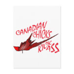 Canadian Chicks Kick Ass Postcards