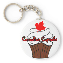 Canadian Cupcake Keychain