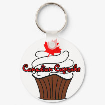 Canadian Cupcake Keychain