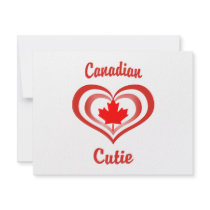Canadian Cutie invitations by EthnoShirts Canadian Cutie invitations