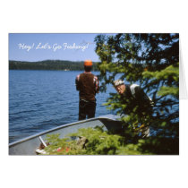 Canadian Fishing Trip Man Fishing Greeting Card cards
