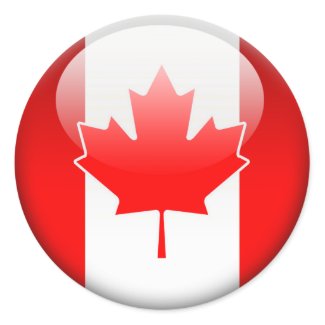 Canadian Flag 2.0 Round Stickers