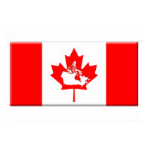 Canadian Flag & Country Shape posters