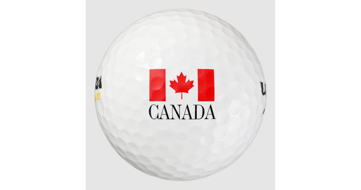 Canadian flag golf ball set Canada pride Zazzle