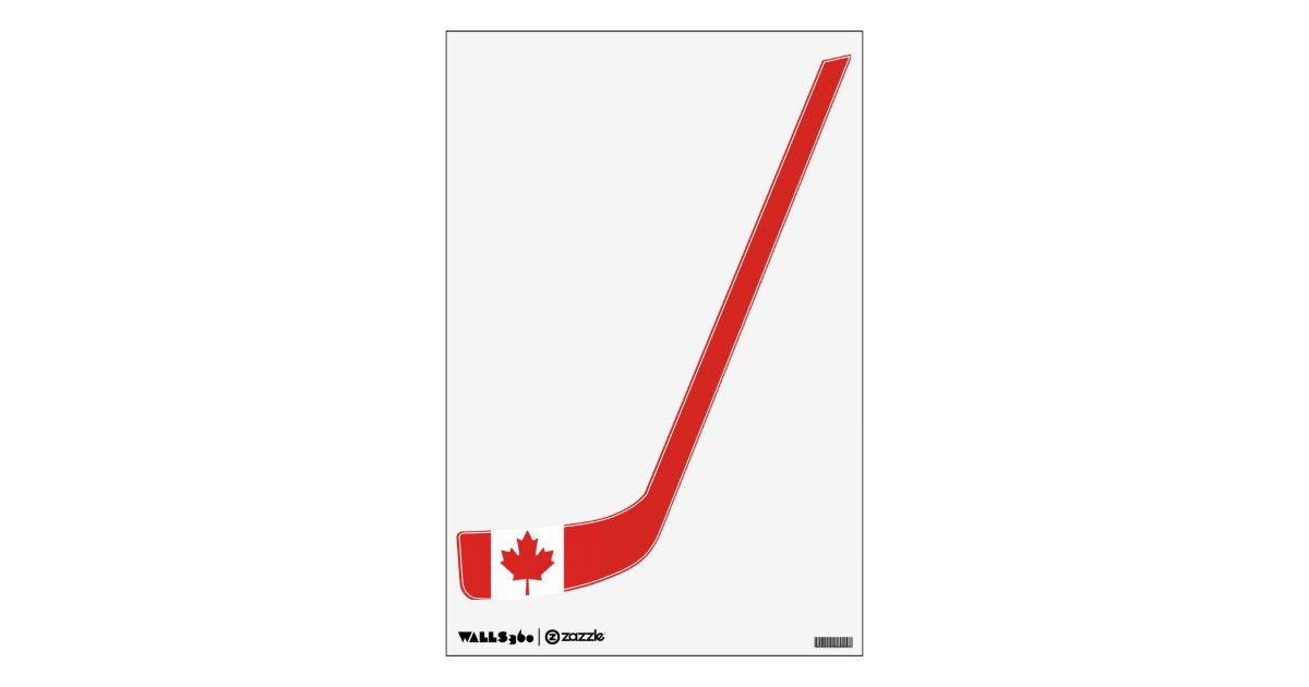 Canadian Flag Hockey Stick Wall Decal Zazzle