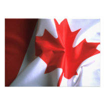 Canadian Flag Invitation invitations