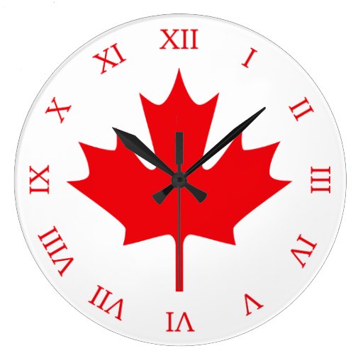 Canadian Flag Large Clock Zazzle