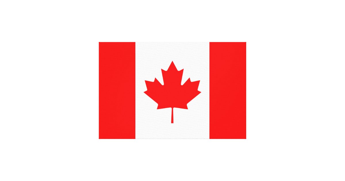 Canadian Flag of Canada Red Maple Leaf l'Unifolié Canvas ...