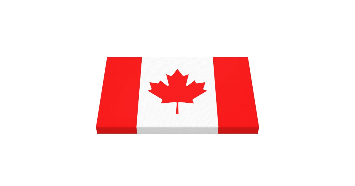 Canadian Flag Of Canada Red Maple Leaf Lunifolié Canvas Print Zazzle