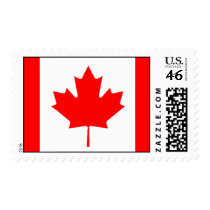 Canadian Flag Postage Stamp