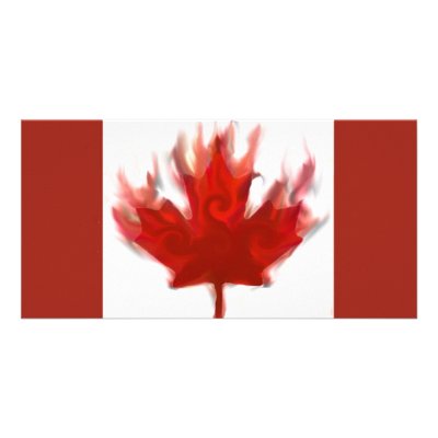 Burning Canadian Flag