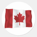 Canadian Flag Round Sticker