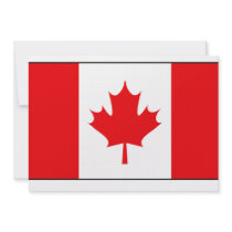 Canadian Flag T-shirts and Gifts Custom Invitations