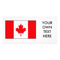 Canadian Flag T-shirts and Gifts Customized Photo Card