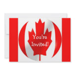 Canadian Flag With Bubble Invitation