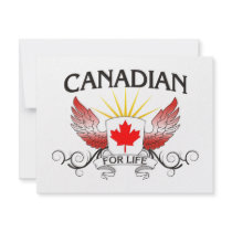 Canadian For Life invitations by EthnoShirts Canadian For Life invitations