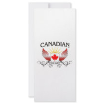 Canadian For Life rack cards by EthnoShirts Canadian For Life rack cards