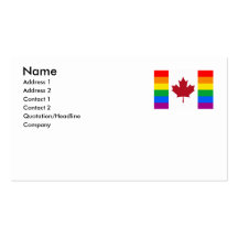 CANADIAN GAY PRIDE FLAG BUSINESS CARD TEMPLATES