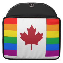 CANADIAN GAY PRIDE FLAG SLEEVE FOR MacBooks