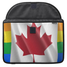 CANADIAN GAY PRIDE FLAG WAVY DESIGN MacBook PRO SLEEVE