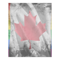 CANADIAN GAY PRIDE FLAG WAVY DESIGN POSTER