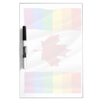 CANADIAN GAY PRIDE FLAG WAVY DRY ERASE WHITEBOARDS